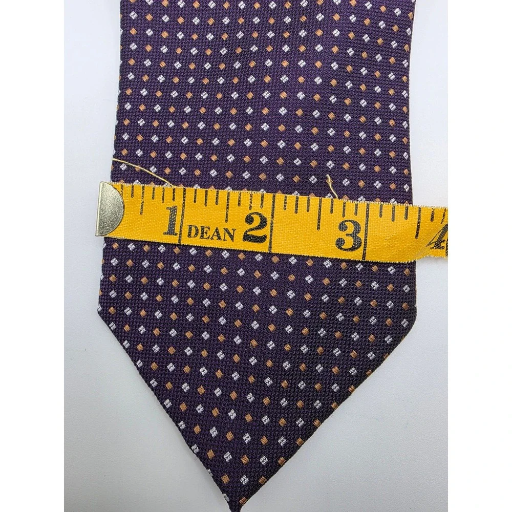 Jos A BANK EXECUTIVE COLLECTION Mens Silk Tie Purple Geometric‎ Pattern Business